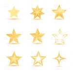 Golden Stars Icon Set